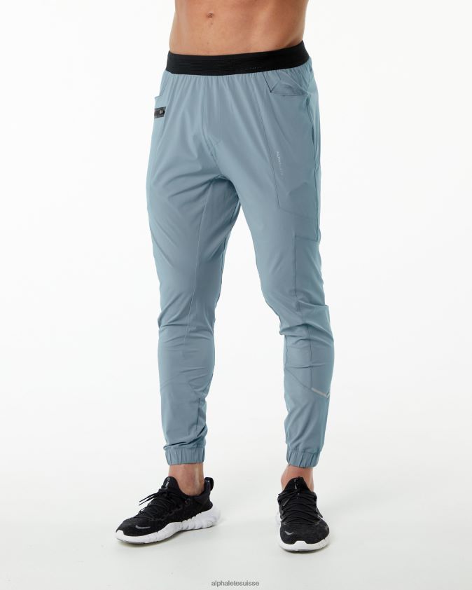 Hommes vêtements 46FZDN737 Alphalete pantalon de studio bleu brouillard