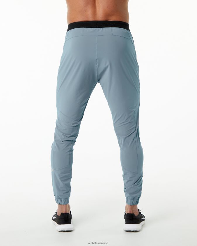 Hommes vêtements 46FZDN737 Alphalete pantalon de studio bleu brouillard