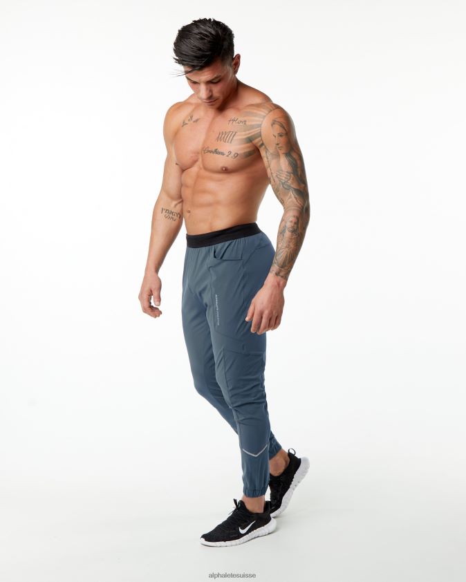 Hommes vêtements 46FZDN738 Alphalete pantalon de studio bleu baleine