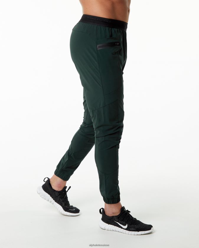 Hommes vêtements 46FZDN740 Alphalete pantalon de studio vert Chasseur