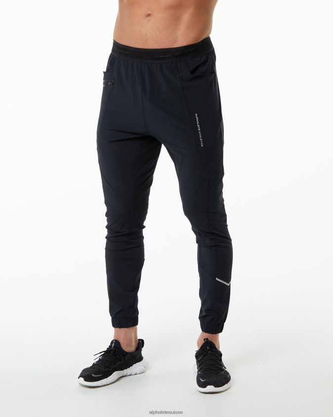 Hommes vêtements 46FZDN742 Alphalete pantalon de studio Noir argent