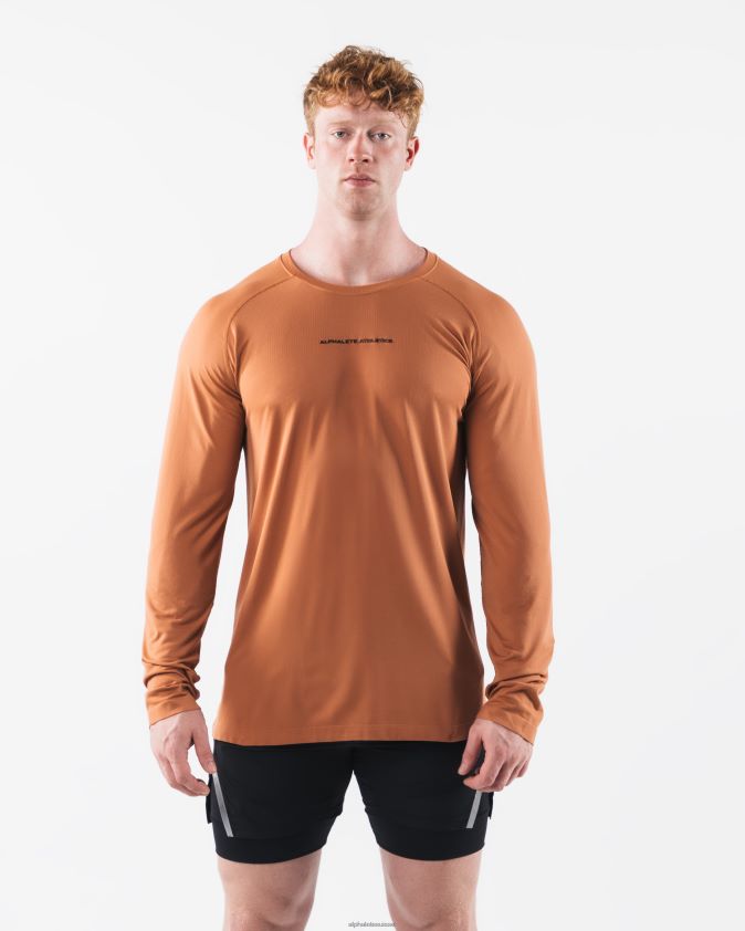 Hommes vêtements 46FZDN513 Alphalete aa airtech ls t-shirt alliage orange