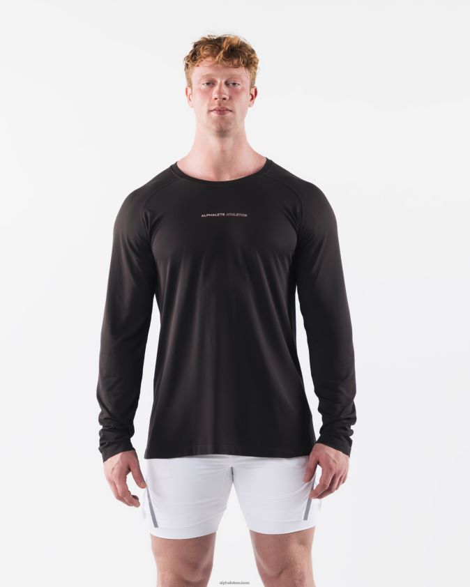 Hommes vêtements 46FZDN521 Alphalete aa airtech ls t-shirt marron galet