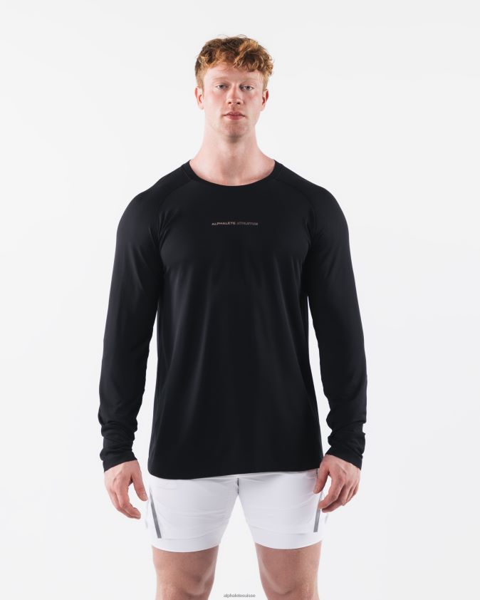 Hommes vêtements 46FZDN524 Alphalete aa airtech ls t-shirt noir