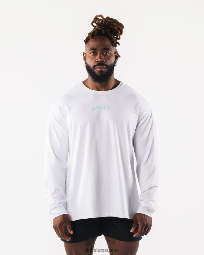 Hommes vêtements 46FZDN526 Alphalete aa t-shirt à imprimé cachemire blanc