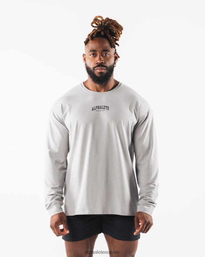 Hommes vêtements 46FZDN530 Alphalete aa t-shirt à imprimé cachemire gris athlétique