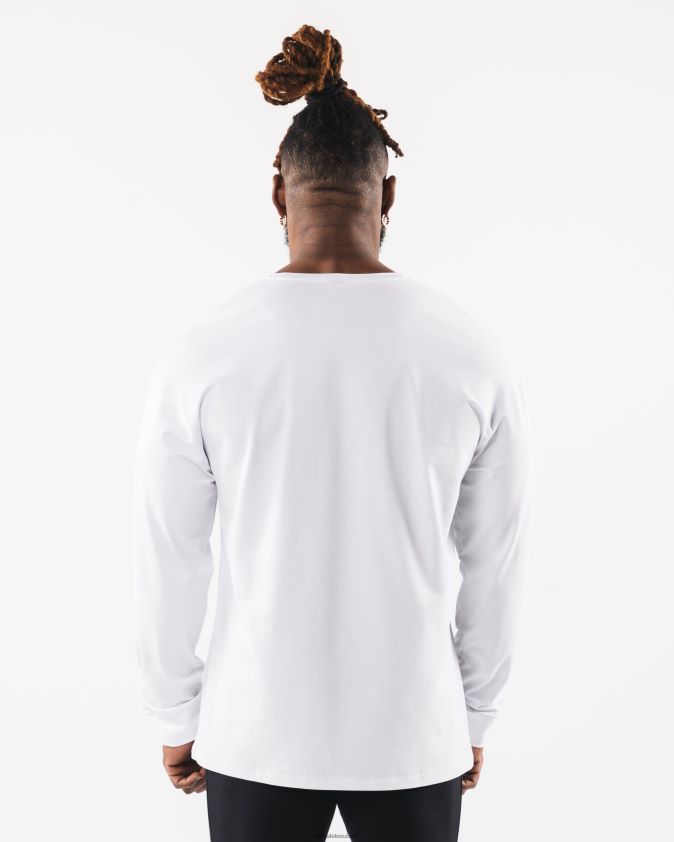 Hommes vêtements 46FZDN542 Alphalete t-shirt tête de loup blanc