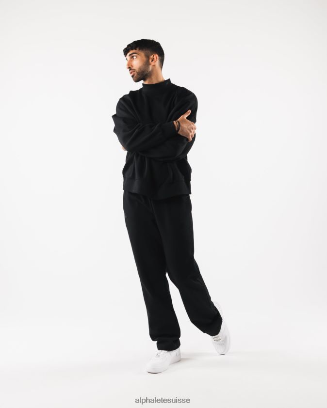 Hommes vêtements 46FZDN753 Alphalete origine col montant ls noir