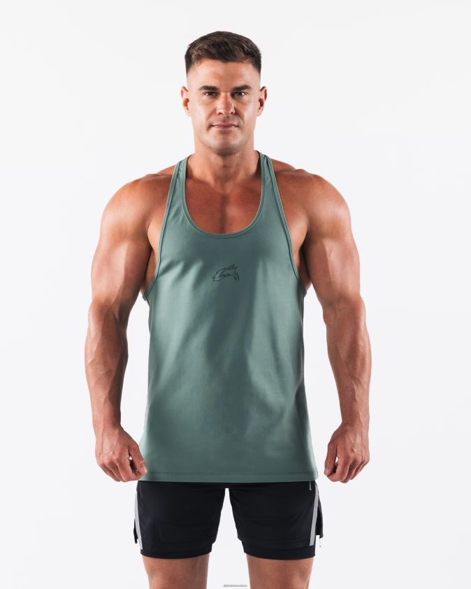 Hommes vêtements 46FZDN561 Alphalete limon à tête de loup vert sauge