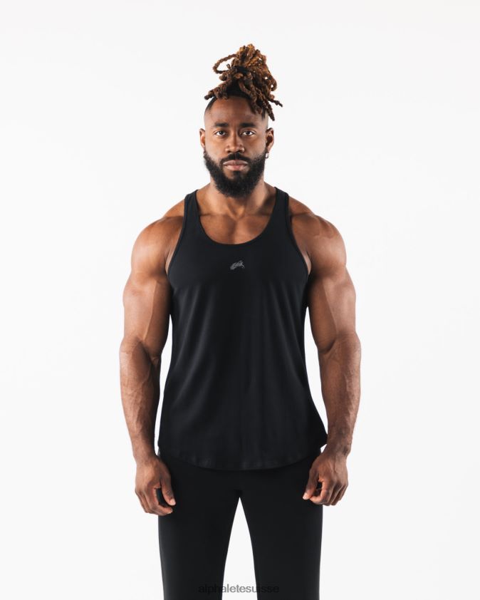 Hommes vêtements 46FZDN569 Alphalete réservoir à tête de loup noir