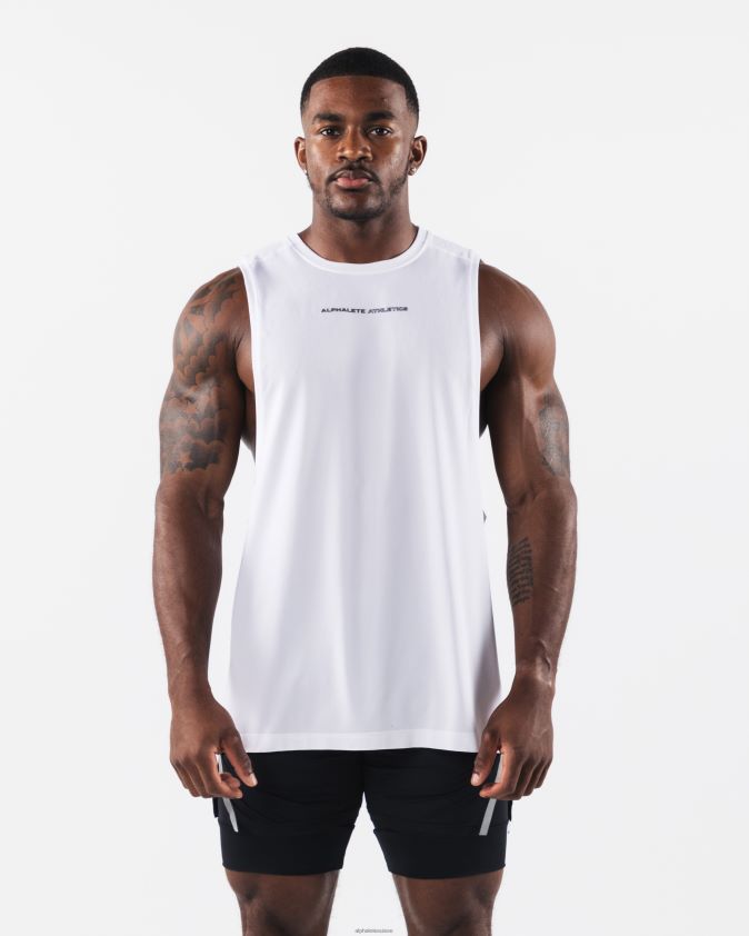 Hommes vêtements 46FZDN570 Alphalete aa coupure airtech blanc