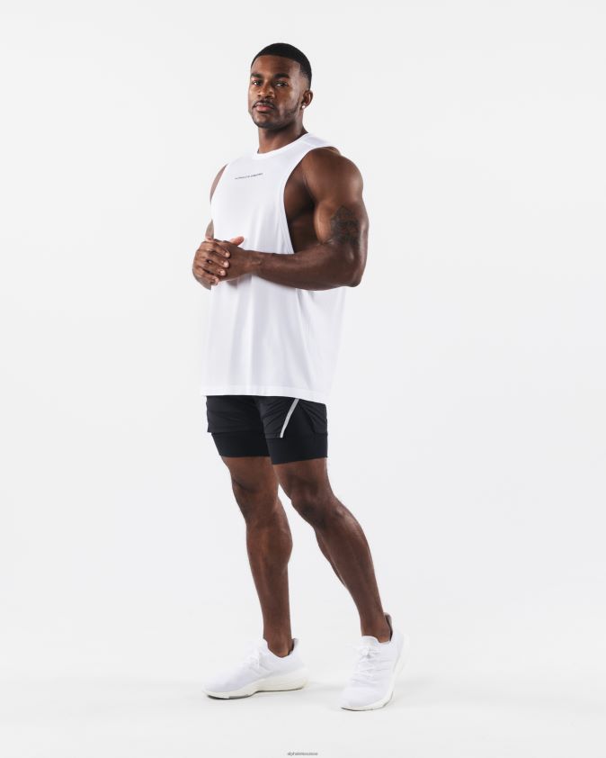 Hommes vêtements 46FZDN570 Alphalete aa coupure airtech blanc