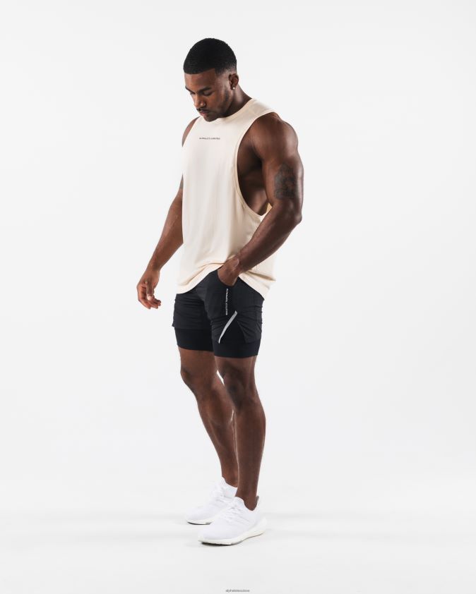 Hommes vêtements 46FZDN571 Alphalete aa coupure airtech beige marron