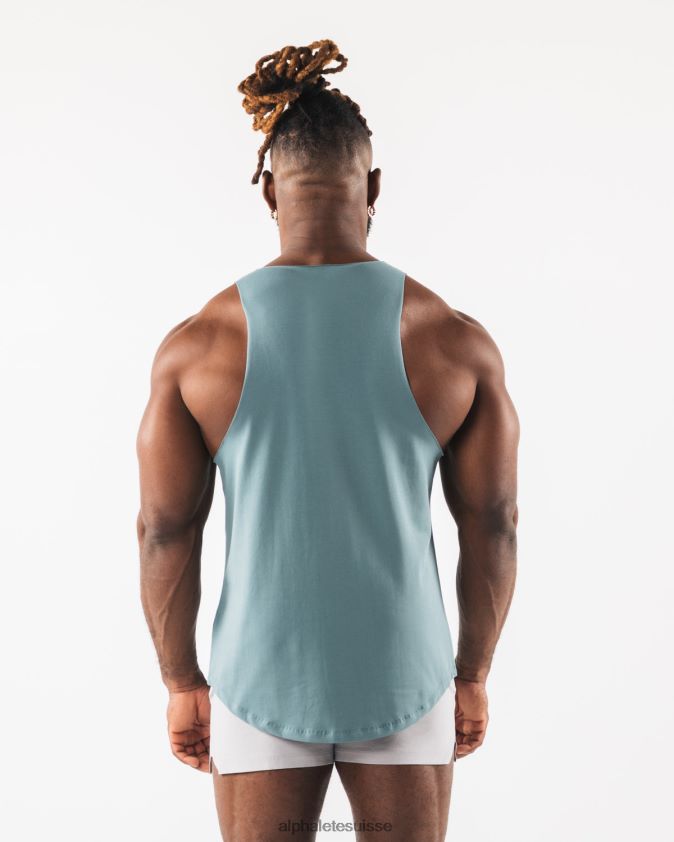 Hommes vêtements 46FZDN580 Alphalete débardeur à imprimé cachemire bleu turquoise