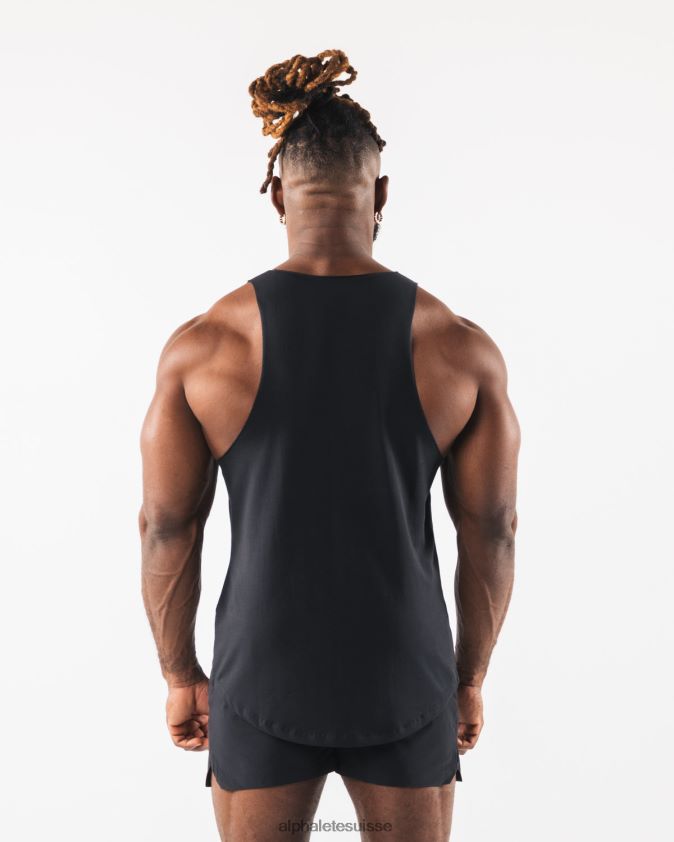 Hommes vêtements 46FZDN582 Alphalete débardeur à imprimé cachemire noir