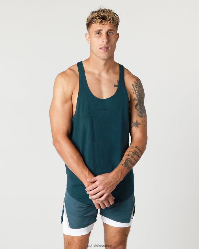 Hommes vêtements 46FZDN598 Alphalete limon épais en coton bleu nuit