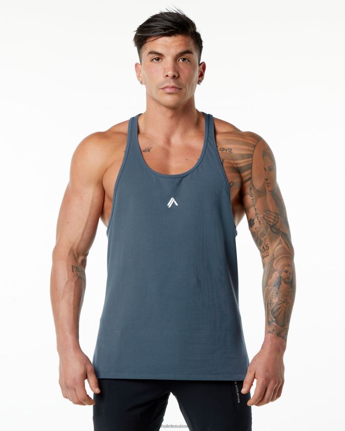 Hommes vêtements 46FZDN604 Alphalete longeron d'emblème bleu baleine