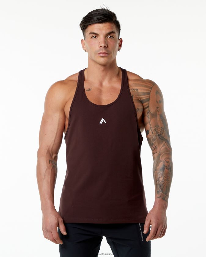 Hommes vêtements 46FZDN606 Alphalete longeron d'emblème rouge bordeaux