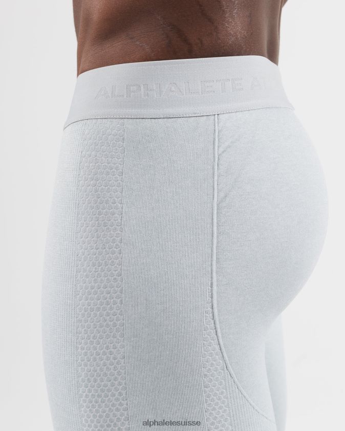 Hommes vêtements 46FZDN653 Alphalete short de compression reformé gris