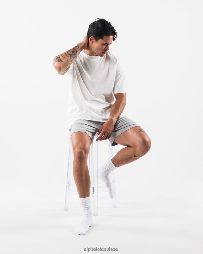 Hommes vêtements 46FZDN655 Alphalete short de détente gris chiné