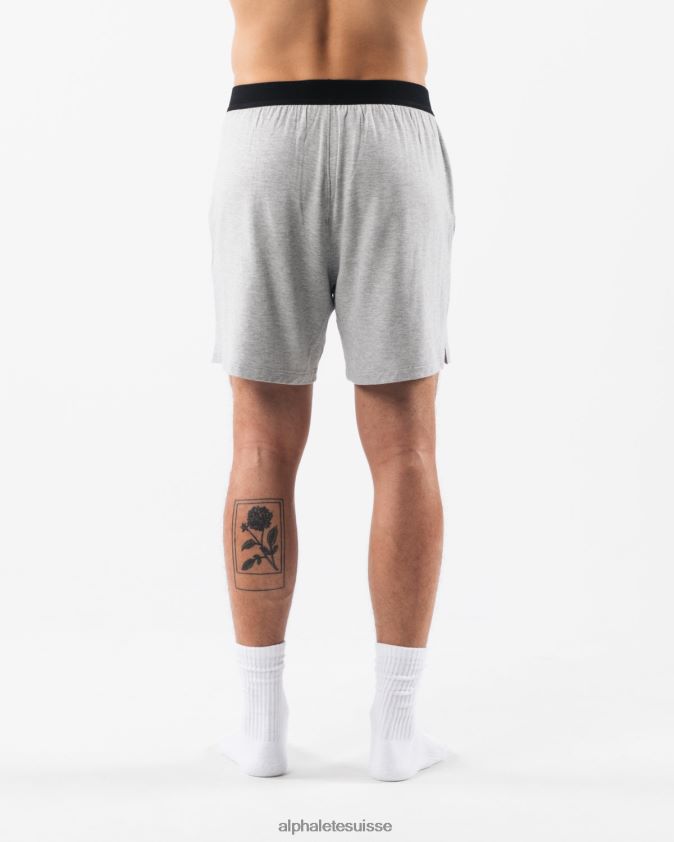 Hommes vêtements 46FZDN655 Alphalete short de détente gris chiné