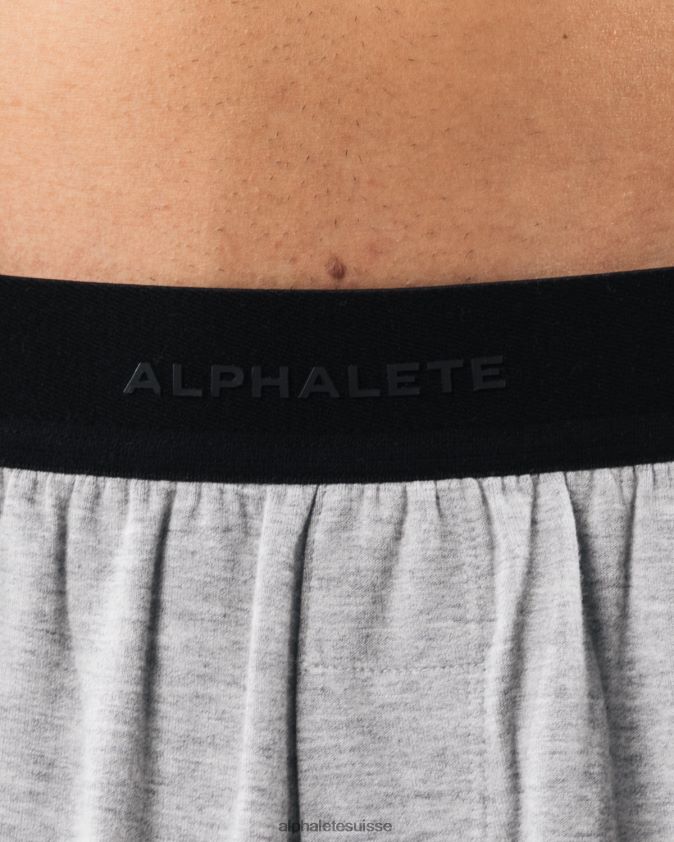 Hommes vêtements 46FZDN655 Alphalete short de détente gris chiné