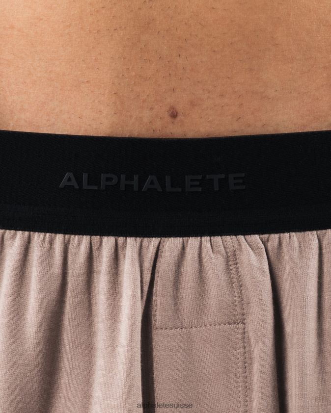 Hommes vêtements 46FZDN656 Alphalete short de détente brun moka