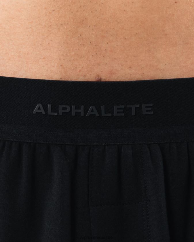 Hommes vêtements 46FZDN657 Alphalete short de détente noir