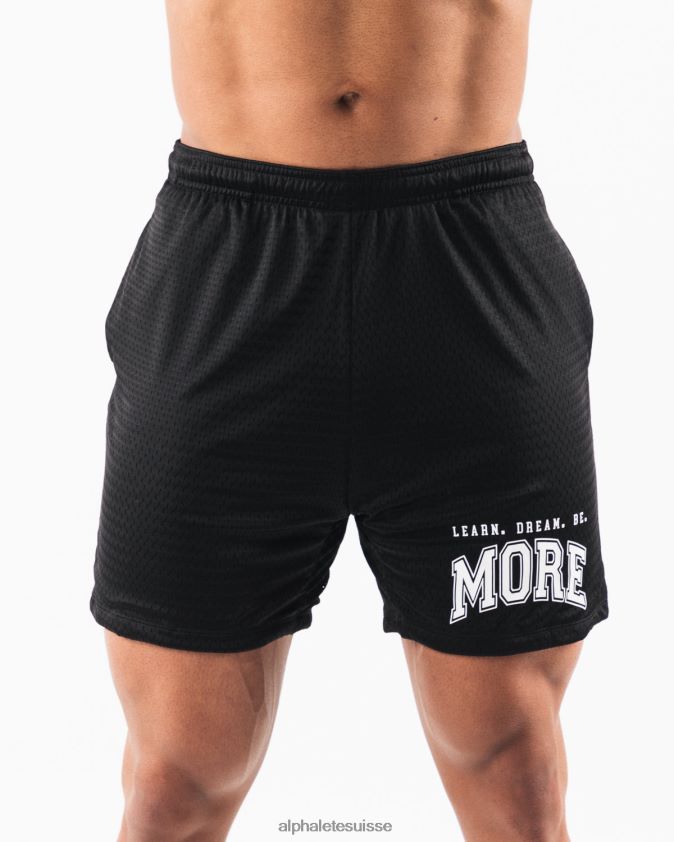 Hommes vêtements 46FZDN670 Alphalete ldb plus de maille courte 6" noir