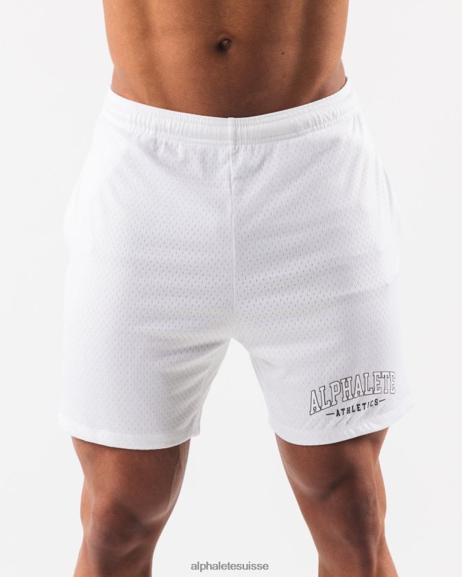 Hommes vêtements 46FZDN671 Alphalete aa maille courte 6" blanc