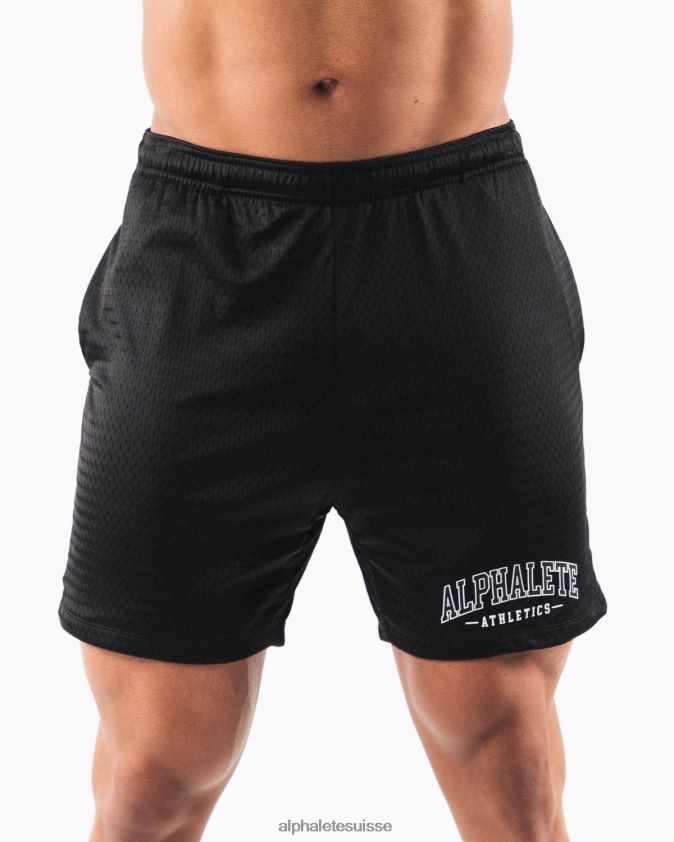 Hommes vêtements 46FZDN673 Alphalete aa maille courte 6" noir