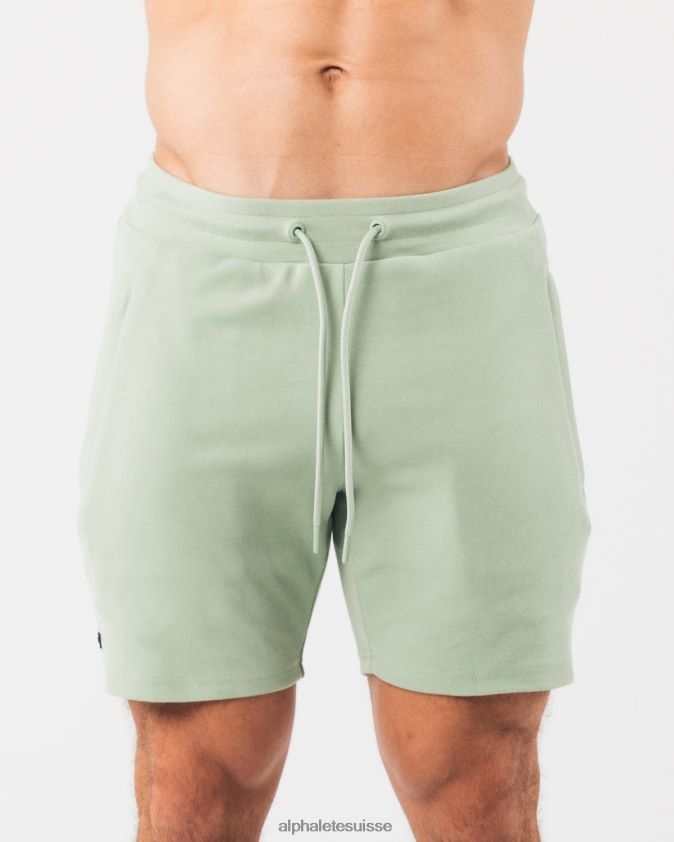 Hommes vêtements 46FZDN675 Alphalete identité court 6" vert sauge