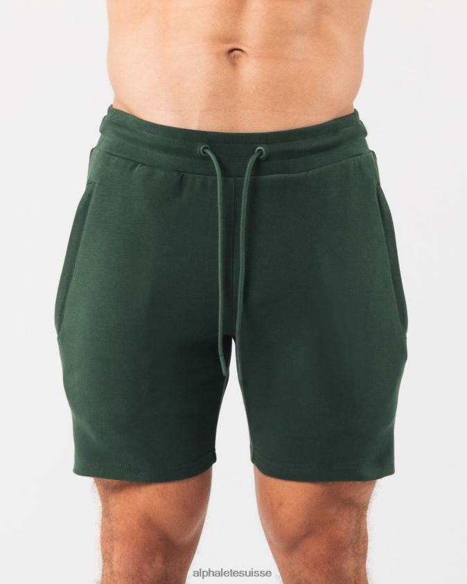 Hommes vêtements 46FZDN676 Alphalete identité court 6" vert persistant
