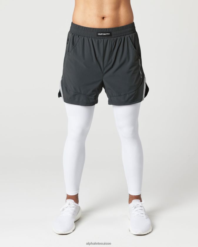 Hommes vêtements 46FZDN692 Alphalete infinity 2-en-1 vitesse courte 5,5" gris ombre