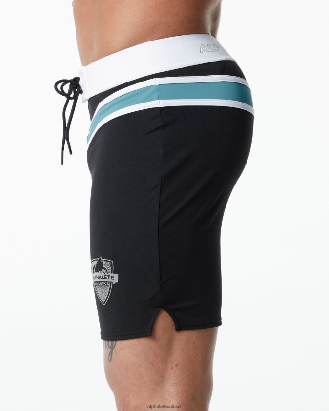Hommes vêtements 46FZDN745 Alphalete short de compétition trident noir