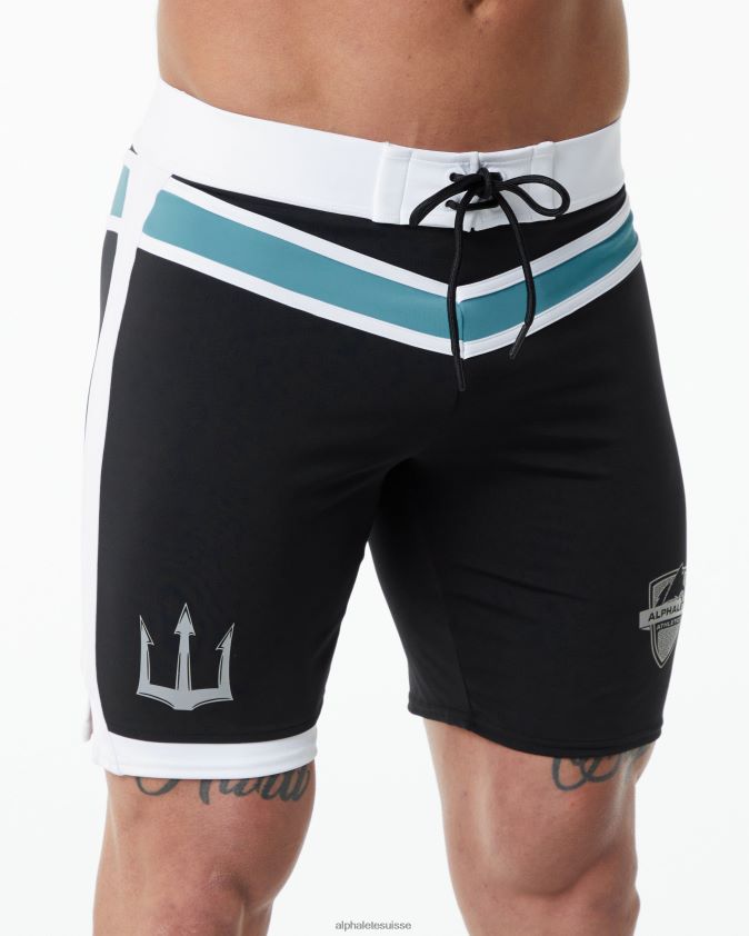 Hommes vêtements 46FZDN745 Alphalete short de compétition trident noir