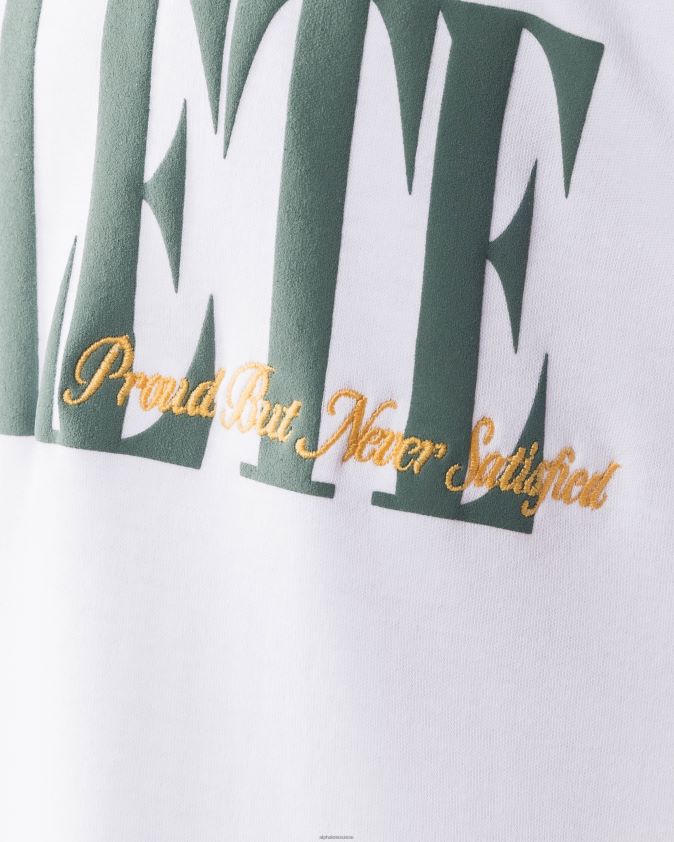 Hommes vêtements 46FZDN489 Alphalete tee-shirt république blanc