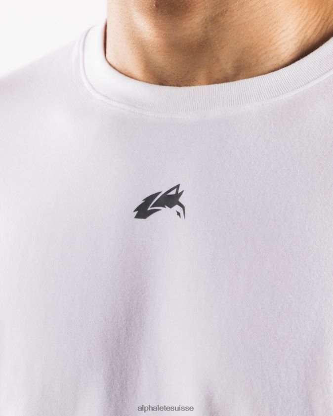 Hommes vêtements 46FZDN490 Alphalete té aligné blanc/étain