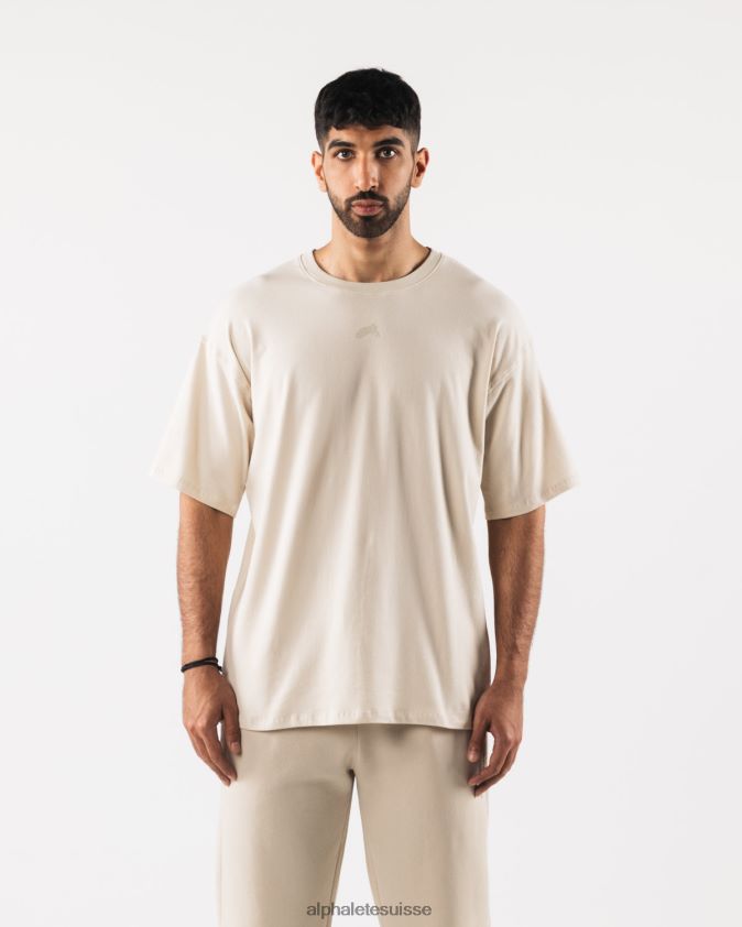 Hommes vêtements 46FZDN492 Alphalete té aligné brun sel de mer