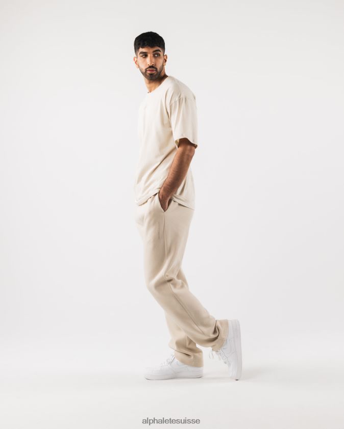 Hommes vêtements 46FZDN492 Alphalete té aligné brun sel de mer