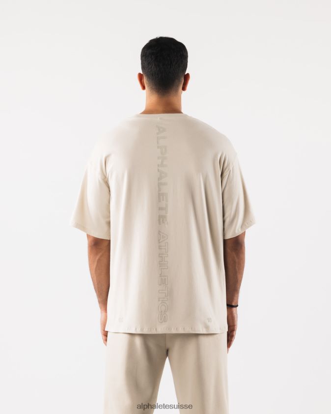 Hommes vêtements 46FZDN492 Alphalete té aligné brun sel de mer