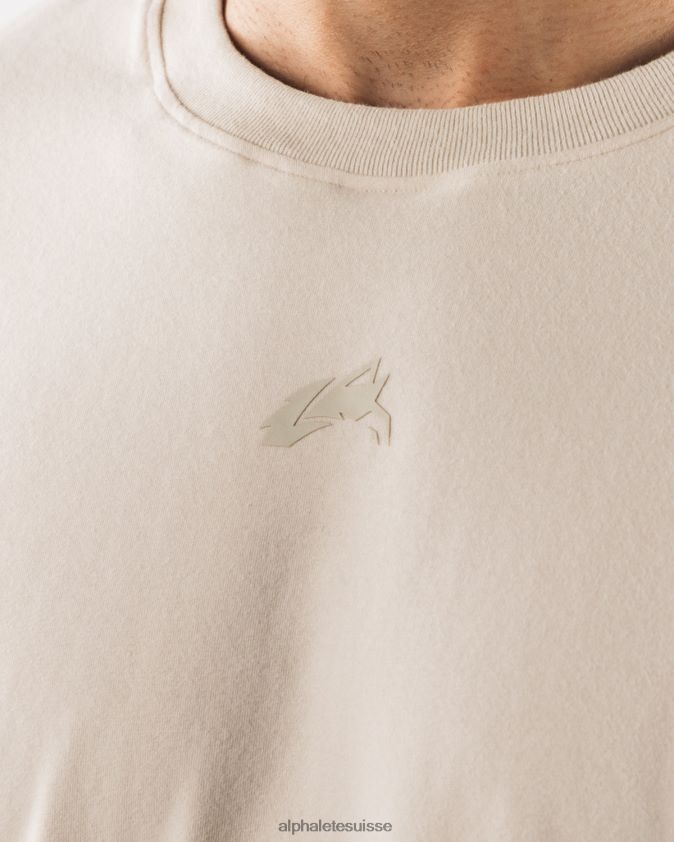 Hommes vêtements 46FZDN492 Alphalete té aligné brun sel de mer