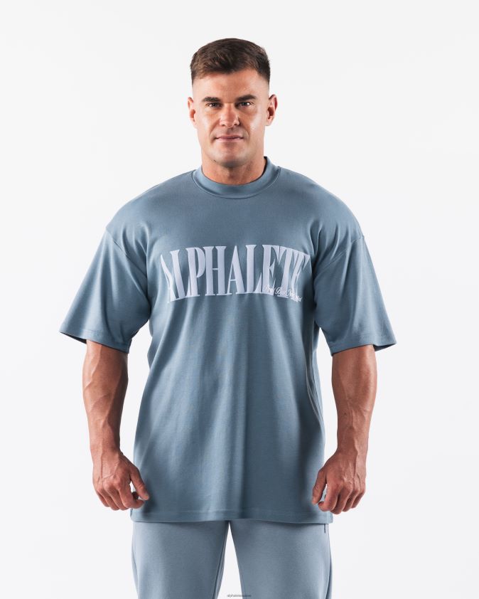 Hommes vêtements 46FZDN498 Alphalete tee-shirt république bleu bleu