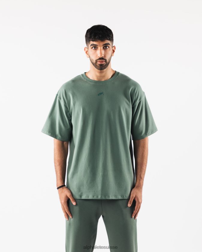 Hommes vêtements 46FZDN499 Alphalete té aligné vert sauge