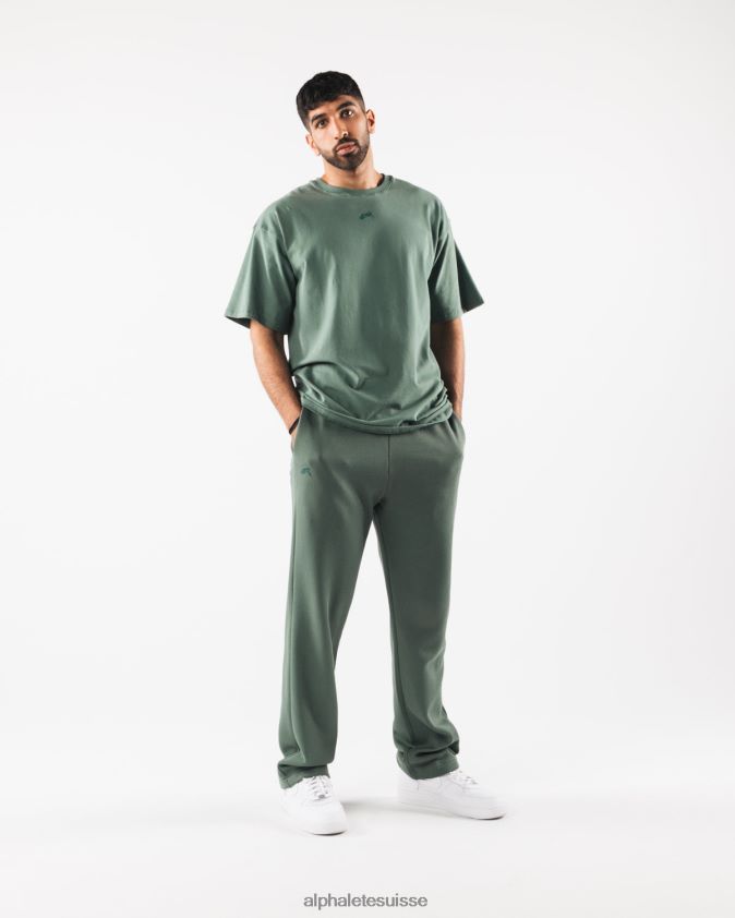 Hommes vêtements 46FZDN499 Alphalete té aligné vert sauge