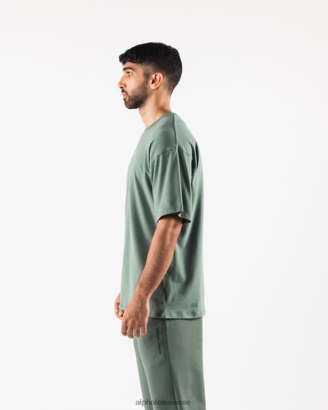 Hommes vêtements 46FZDN499 Alphalete té aligné vert sauge