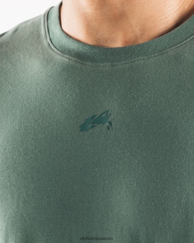 Hommes vêtements 46FZDN499 Alphalete té aligné vert sauge