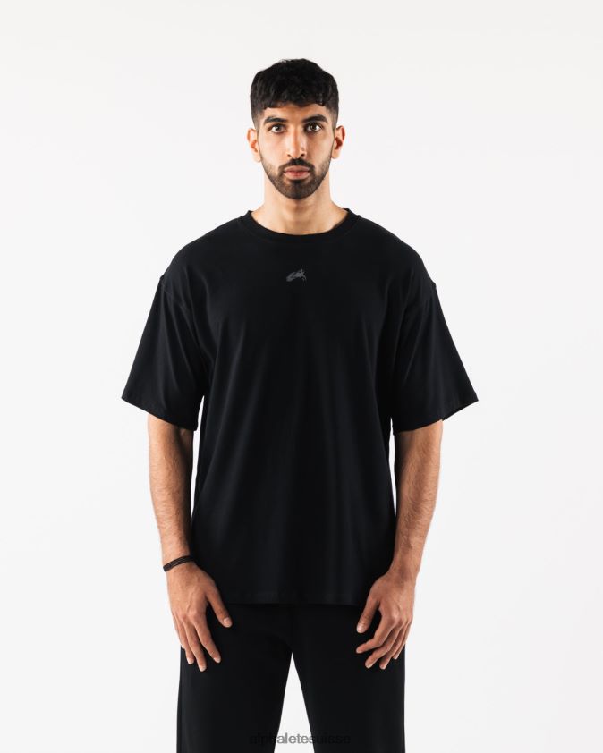 Hommes vêtements 46FZDN502 Alphalete té aligné noir
