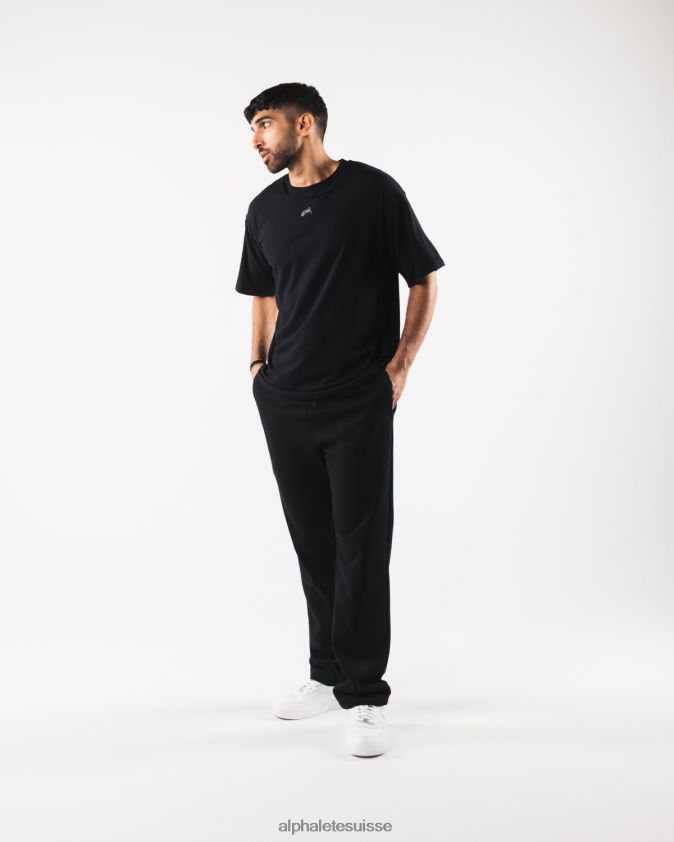 Hommes vêtements 46FZDN502 Alphalete té aligné noir
