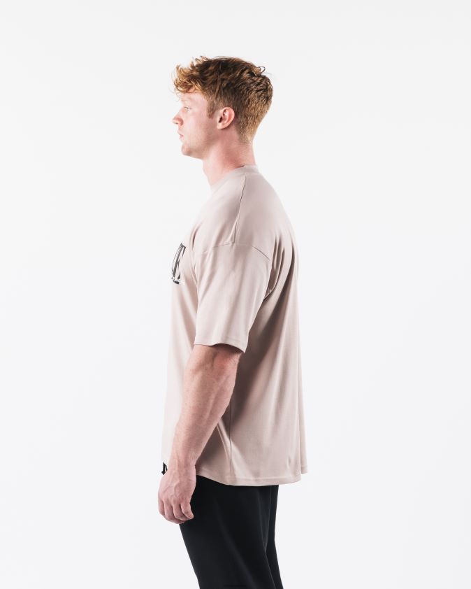 Hommes vêtements 46FZDN503 Alphalete tee-shirt république ambiance marron